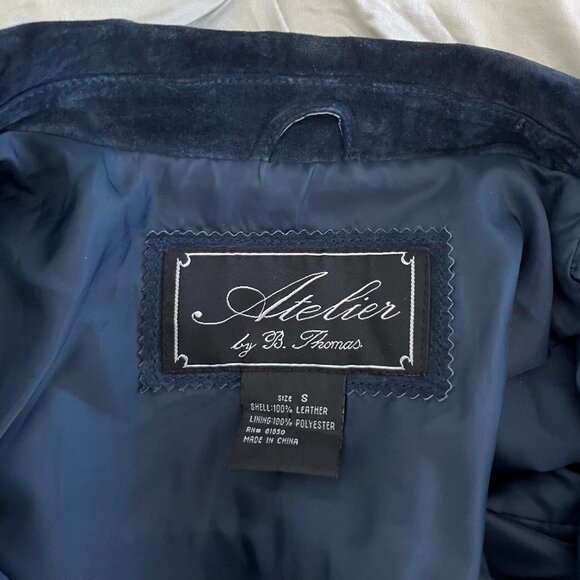 Vintage Suede Navy Blue Jacket - Picture 3 of 7